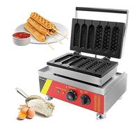 Commercial Waffle Maker for Corn & Lollipop Shaped, Non-Stick Waffle Baker Machine with Timer & Temperature Adjustment, Perfect for Restaurant Home Kitchen Snack Bar