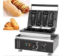 Commercial Waffle Maker Non-Stick Electric Iron with Adjustable Temperature 0-300℃, Time Control, Stainless Steel for Restaurants, Snack Bars, Food Carts & Parties