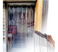Commercial Walk in Cooler Door Strip Curtain Kit，Freezer Curtain Vinyl Plastic Door Strips for Garage, Warehouse Doors, Pet House, with Overlap