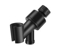 Commercial Wall Mount Faucet Install Kits Handheld Shower Head Holder Adjustable Brass Mount with 360 Swivel for Universal Shower Arm and Hose Plated Sink Sprinkler Head (Black, One Size)