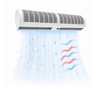 Commercial Wall Mounted Air Curtain, Electric Door Blower with Remote Control, 2 Speed Adjustable Airflow, Insect & Fly Control Air Barrier for Shops, Restaurants, Offices & Commercial Premises