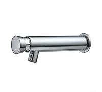 Commercial Wall-Mounted Bathroom Faucet - 1/2 Inch Connection Single Cold Water Push Button Tap Time Delay Basin Sink Faucet for Restrooms (4.5cm)