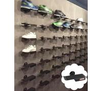 Commercial Wall Shoe Rack Frame for Store Retail, Space-Saving Hallway Garage Bedroom Levitating Sneaker Storage Stand, Custom Layer Spacing(Black,16pieces)