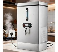 Commercial Water Boiler, Instant Hot Water Dispenser, 40L Capacity, 3KW Power, Automatic Replenishment, Dual Filtration, Stainless Steel, Anti-Dry Burn Protection