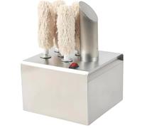 Commercial Wine Glass Polishing and Drying Machine with Removable Brushes and Hot Air System