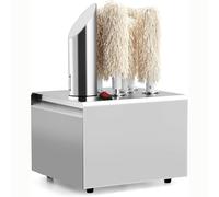 Commercial Wine Glass Polishing Washer Machine, Electric Stainless Steel Glassware Dryer Cleaning Polisher with 5 Brushes, Heating and Drying, for Bar, Hotel, Restaurants, Bars, Cafes - 1200W