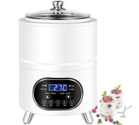 Commercial Yogurt Fermentation Machine, 8/12L Yogurt Maker Machine with Timer Control, 360° Constant Temperature Fermentation, Sweet Rice Wine Maker for Home 8L-Black