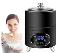Commercial Yogurt Fermentation Machine, Automatic LCD Digital Yoghurt Maker Machine, with Time and Temperature Control, Portable Electric Yogurt Maker for Yogurt, Cheese, Natto (Black 12L)