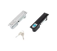 Commercial Zinc Alloy Black Flat Lock Distribution Box Lock Door Switch Cabinet Door Lock 1Pcs(ZDC-Black)