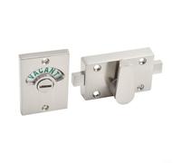 Commercial Zinc Alloy Toilet Lock Bolt for Partition Doors with Occupied and Vacant Indicator and Entry Feature
