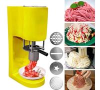 Commerical Ice Blending Machine,Ice Cream Noodle Shape Making Machine,Spaghetti Press Ice Cream Maker with 4 Interchangeable Molds for Ice Cream Store,Bars,Cafes,Restaurant,Snack Bar Yellow
