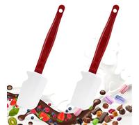 Commerical Rubber Spatula Set of 2, High Heat Silicone Spatula Set, Commercial Grade Rubber Spatulas, Silicone Rubber for Cooking Resistant to High Heat (2 Spatulas, 10 Inches)