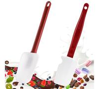 Commerical Rubber Spatula & Spoonula Set of 2, High Heat Silicone Spatula +Spoonula, Commercial Grade Spatulas for Cooking Resistant to High Heat (1 Spatula + 1 Spoonula, 17 Inches)