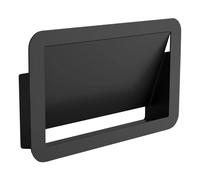 Commerical Stainless Steel Embedded Push Cover, Square Built-In Cabinet Trash Can Lid, Kitchen Countertop Garbage Can with Cover, Side Mount Trash Chute,Black,C,Black,C