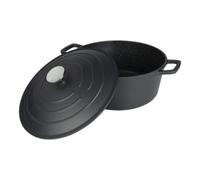 Commichef Cast Aluminium Casserole Dish - Black - 28Cm - 6.5L