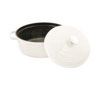 Commichef Oval Cast Aluminium Casserole Dish - Cream - 32Cm - 5.8L