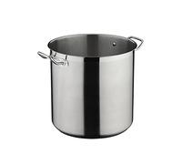 Commichef Plus Superior Blend Stainless Steel Deep Stock Pot Without Lid, Strong Corrosion Resistance, 20cm, 6.3 liters, Silver