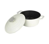 Commichef Round Cast Aluminium Casserole Dish - Cream - 20Cm - 2.8L