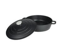 Commichef Shallow Cast Aluminium Casserole Dish - Black - 28Cm - 4.5L