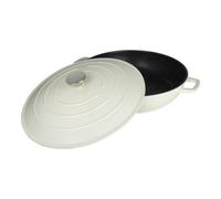 Commichef Shallow Cast Aluminium Casserole Dish - Cream - 32Cm - 6L