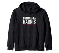 Commie-La Harris 2024 Funny Anti Kamala Harris Zip Hoodie