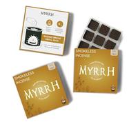 Commiphora Resin Incense Bricks Refill Pack by Aromafume | 3 Trays x 9 bricks | Commiphora tree, native to East Africa | Ideal for deep Spirituality, Enlightenment & Positivity | Low-Smoke & Non-Toxic