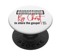 Commissioned By Christ To Share The Gospel Mt 28:19 PopSockets Adhesive PopGrip