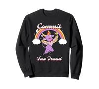 Commit Tax Fraud (Funny Statement & Cute Devil Graphic) Sweatshirt