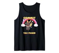 Commit Tax Fraud (Funny Statement & Cute Devil Graphic) Tank Top