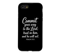 Commit Your Way To The Lord Psalm 37:5 Bible Verse Faith God Case for iPhone SE (2020) / 7/8
