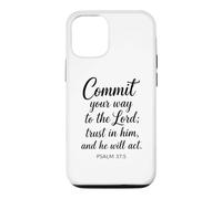 Commit Your Way To The Lord Psalm 37:5 Scripture Bible Faith Case for iPhone 12/12 Pro