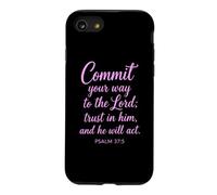 Commit Your Way To The Lord Psalm 37:5 Scripture Bible Faith Case for iPhone SE (2020) / 7/8