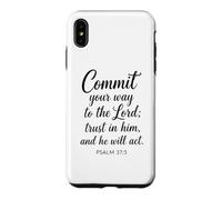 Commit Your Way To The Lord Psalm 37:5 Scripture Bible Faith Case for iPhone XS Max