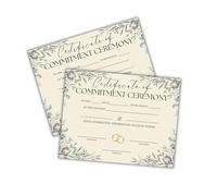 Commitment Ceremony Certificate 6pk on Linen 8.5x11” Marriage Love Vow Renewal Handfasting Two Trees Intertwined Officially Recognized by The Universe