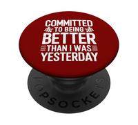 Committed to Better Workout Motivation PopSockets Adhesive PopGrip