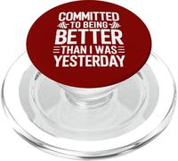 Committed to Better Workout Motivation PopSockets PopGrip for MagSafe