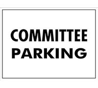Committee Parking Warning Metal Sign Tin Signs Aluminum Plaque for Outdoors Use Yard Farm Fence Home Wall Decor 8x12 inch