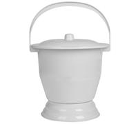 Commode Bucket, Chamber Pot with Lid Dustproof Moistureproof Portable Anti Slip Bedside Commode Bucket Spittoon for Home Camping Car Travel, Bedside