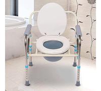 Commode Chair, Folding Commode Toilet Chair for Elderly, Shower Chair for The Disabled, Bedside Toilet Commodes Chairs