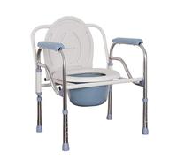 Commode Chair, Toilet Chair Folding Bedside Commode Chair-Bariatric Toilet Seat Extra Wide Adjustable with Handles and Bucket Non-Slip Leg Pad for Adults,Handicap,Elderly