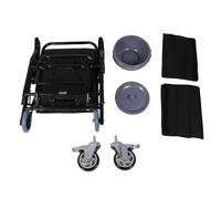 Commode Chair with Wheels Foldable Commode Wheelchair with Thickened Cushion and Bucket for Elderly and People with Limited Mobility Steel PU Leather Composite Wood Plastic