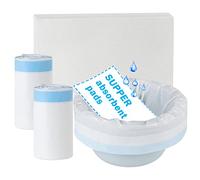 Commode Liner with Absorbent Pads Pack of 40 Super Absorbent Disposable Commode/Bed Pan Liners Disposable Waste Bags for Commode Chair,Portable Toilet Bags,Camping Toilet Bags-Universal