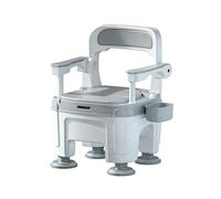 Commode Toilet Chair - Adjustable Handle, Mobile Portable Toilet for Adults, Supports Up to 882 lbs, Ideal for Seniors and Individuals with Disabilities