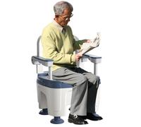 Commode Toilet Chair Bedside Commodes Toilet Height Adjustable Bedside Commode Chair Up to 660 Lbs, 18.5 Inch Ultra Wide Seat for Seniors Disabilities Elderly & Others, Home Use (Blue)