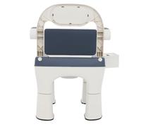 Commode Toilet Chair,Bedside Commodes with Built-in Toilet Height Adjustable Shower Chair for Home Use Disabilities Elderly(Blue)
