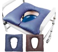Commode Toilet Chair Cushion,Raised Toilet Seat Cushion Buffer,Folding Shower Seat Cushion,Bidet Attachment for Toilet,Toilet Stool Height Raiseroms, Surgery Must Haves,Bed Sore Cushion Blue
