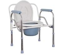 Commode Toilet Chair Medical Heavy-Duty Steel Shower Chair Bath Seat