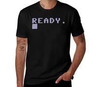 Commodore 64 Ready Boot Screen 80s 8-Bit Home Computer Videogame,Men's T-Shirt Black-Style M