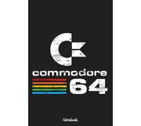 Commodore 64 Retro Logo Notebook: Matte Finish Cover, Diary, 6x9 120 Pages, Planner, Lined College Ruled Paper, Journal