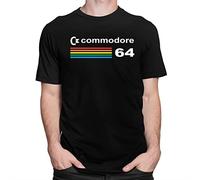 Commodore 64 T Shirt Streetwear Tshirt Men Cotton C64 Amiga Computer Geek Nerd Tee Tops Short Sleeve Black